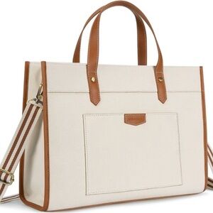 Laptop canvas tote, Laptop bag, travel bag, canvas leather bag!